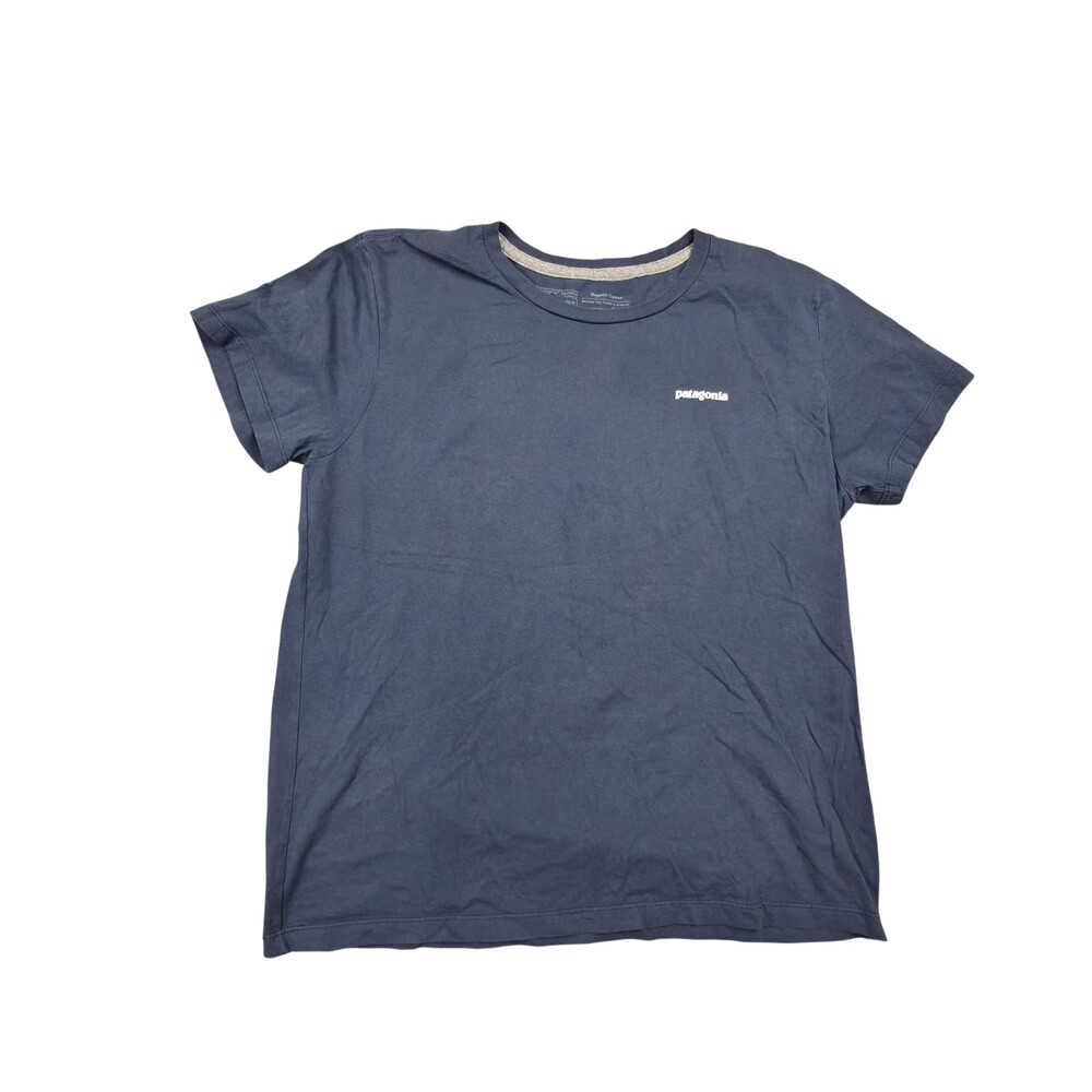 Patagonia Shirt Mens Large Blue Back Logo Graphic Crewneck Cotton Classic Tee